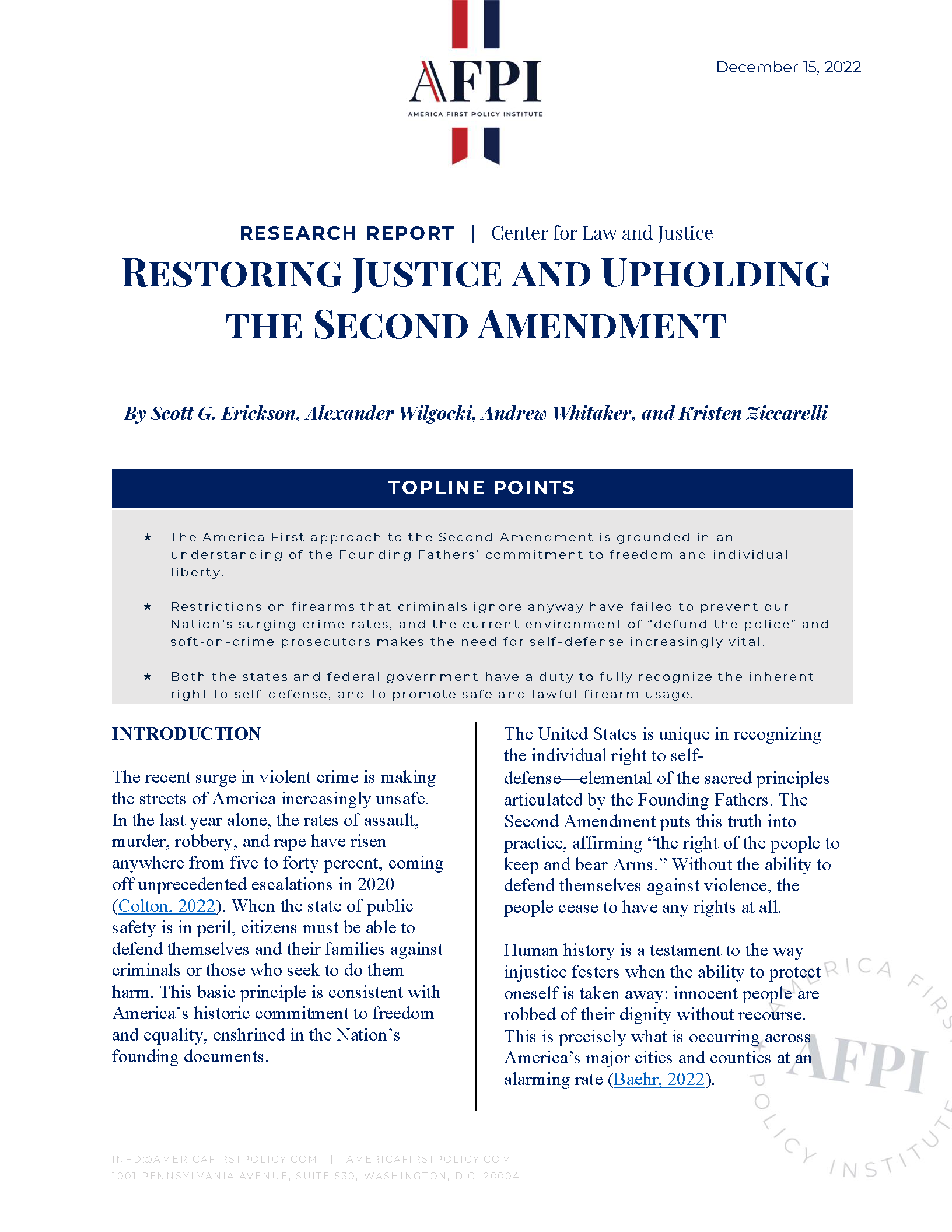 Restoring Justice And Upholding The Second Amendment Issues