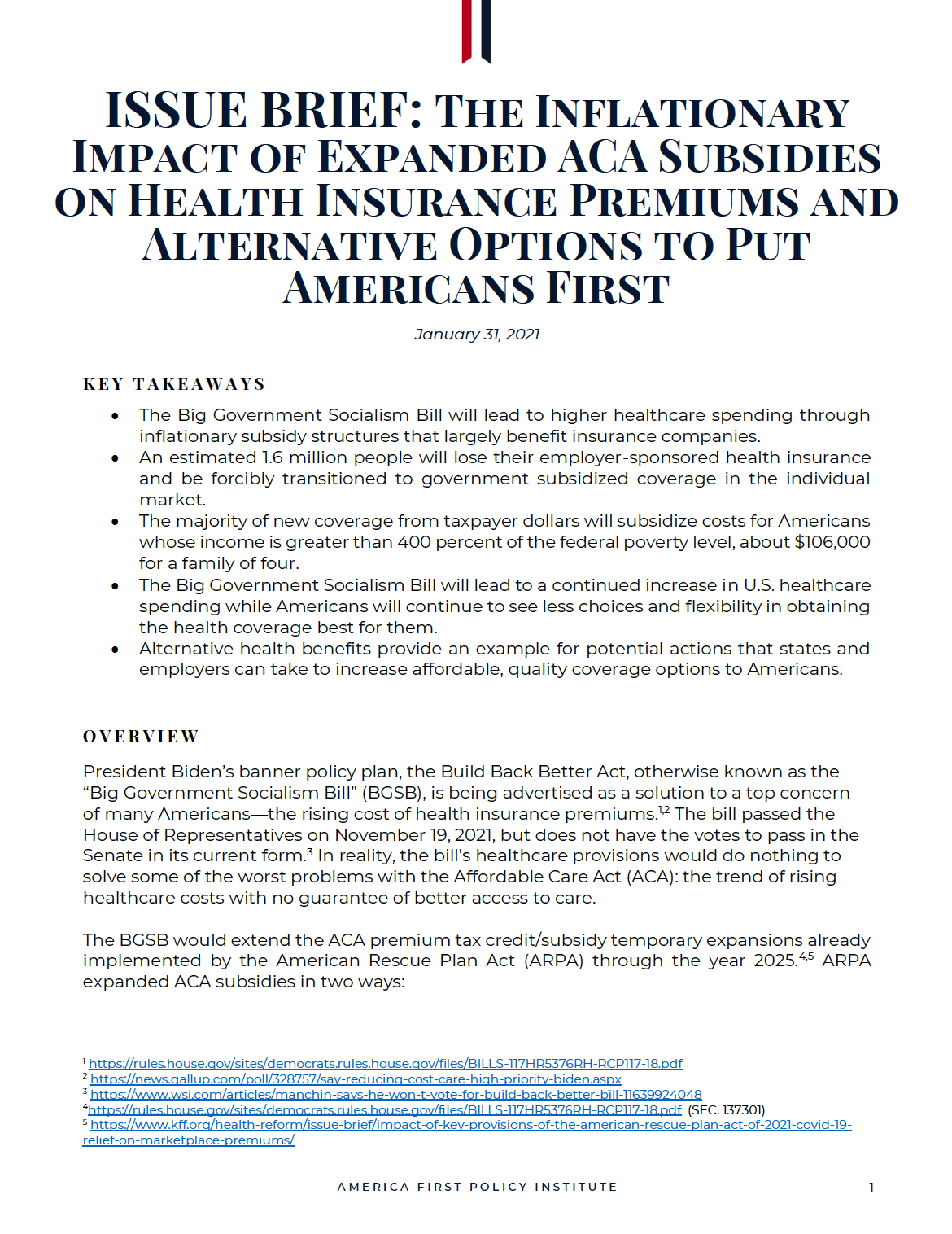 Issue Brief: The Inflationary Impact of Expanded ACA Subsidies on ...